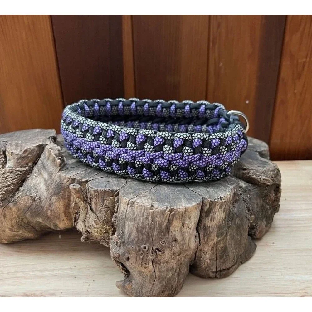 Fits 16 in. Neck Size, Quick Release Paracord Dog Collar